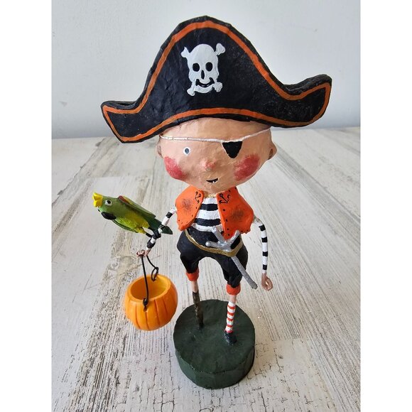 Lori Mitchell captain kidd pirate parrot Halloween costume trick or treater bask